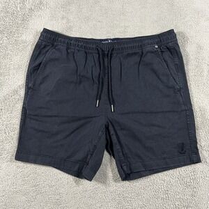 Psycho Bunny Shorts Mens Medium Black Lyocell Viscose Casual Chino Lounge Beach